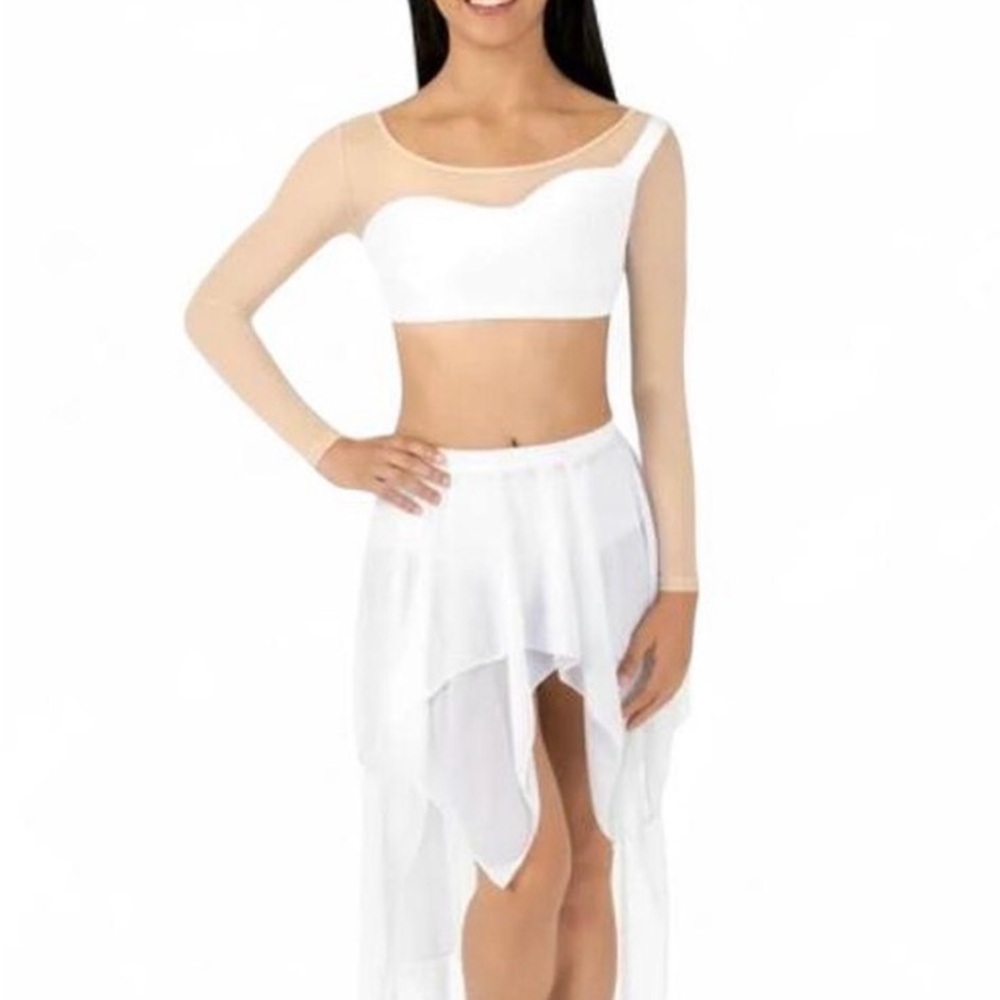 NWT BODY WRAPPERS WOMEN’S LONG SLEEVE ASYMMETRICAL BRA Size XS